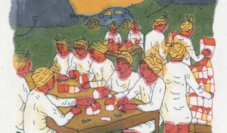 Aurélie William Levaux, Untitled, 2023. Embroidery and ink on canvas, 30 x 45 cm. © Aurélie William Levaux.